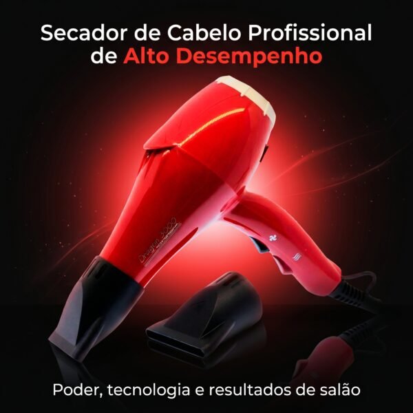 Secador Dragon 3000 Vermelho Compacto 110V