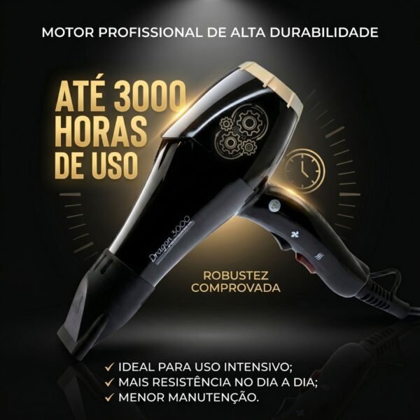 Secador Dragon 3000 Compacto 110V preto